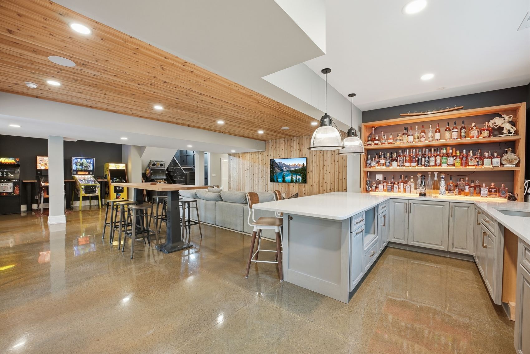 The bar downstairs
