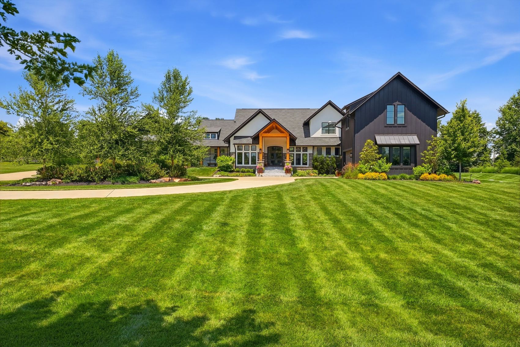 The front lawn view