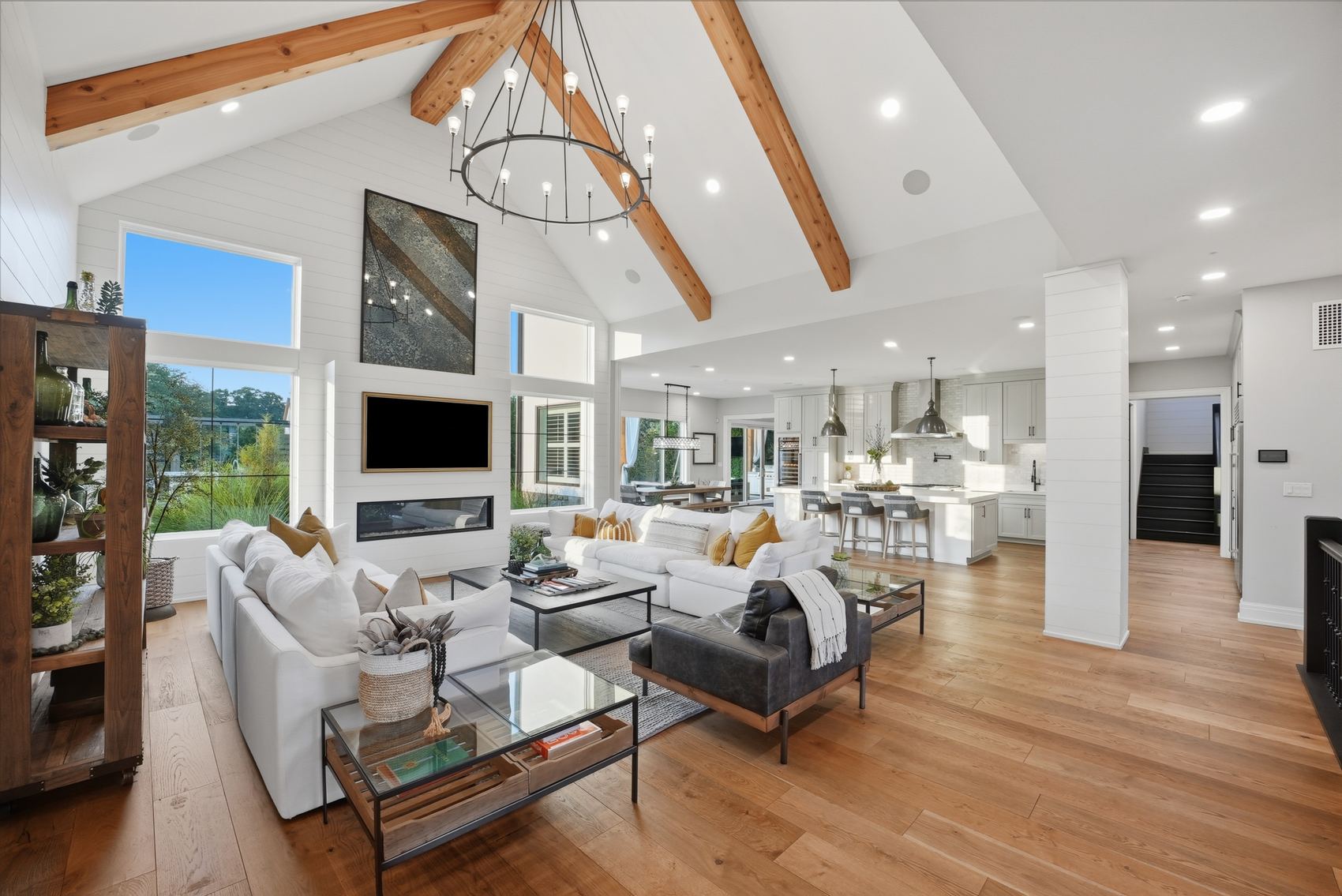 Open concept, front to back